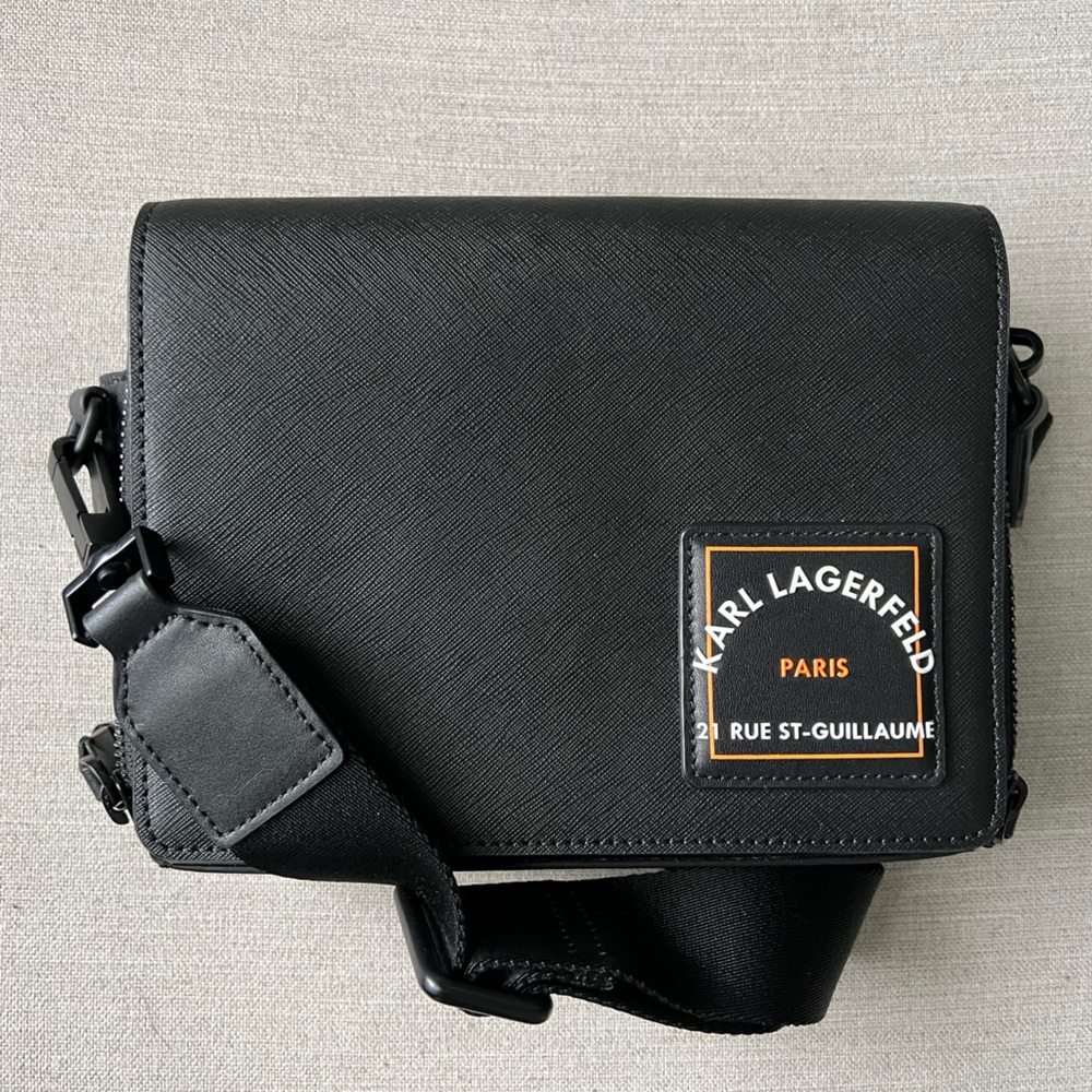 Karl Lagerfeld Rue St Guillaume patch camera bag